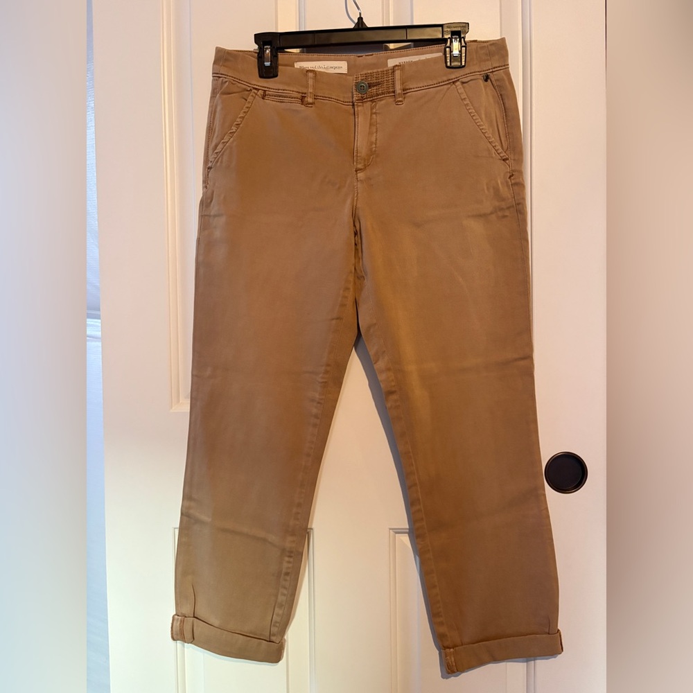 Anthropologie Pilcro and the Letterpress Khaki Capri Size 29